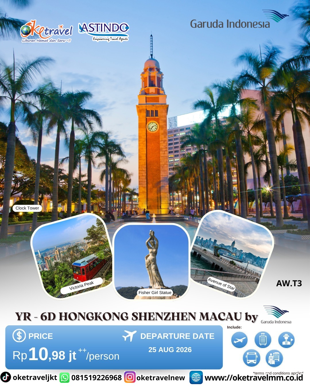 6D HONGKONG SHENZHEN MACAU | DEP : 25 AUG 2026 | BY GA