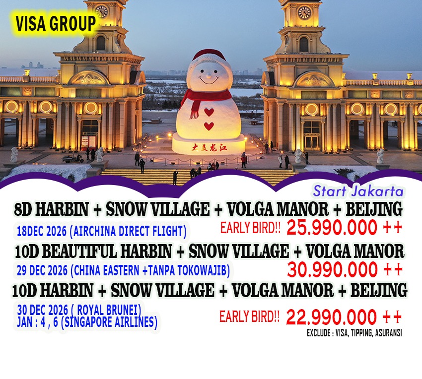 10D HARBIN SNOW VOLGA MANOR | DEP : 29 DEC 2026 | BY MU