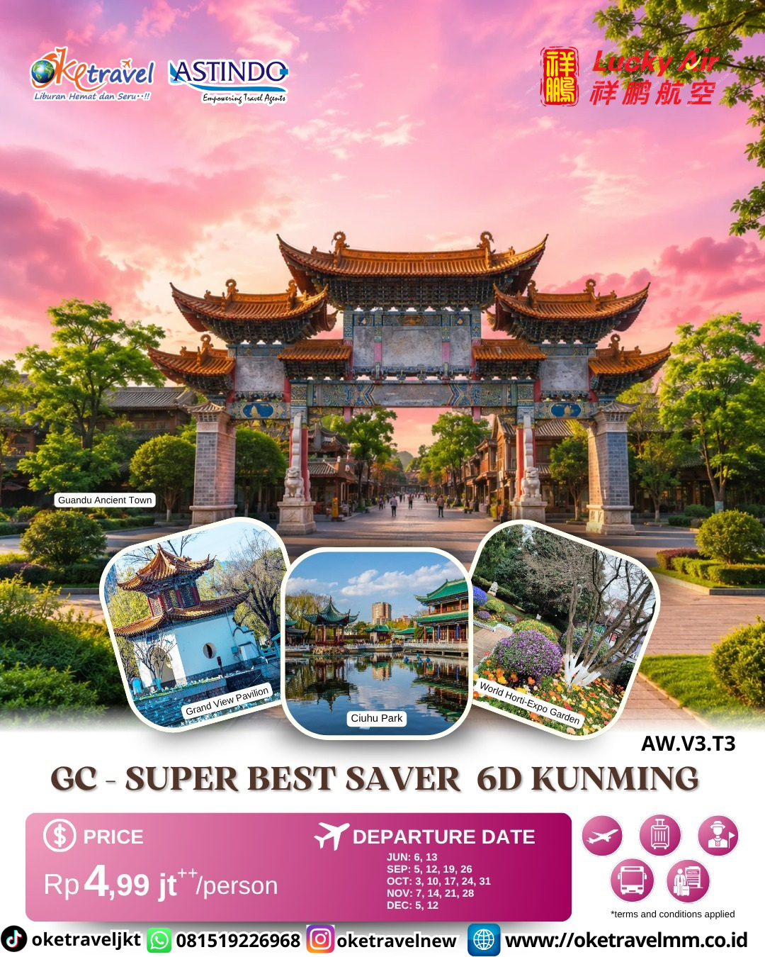 6D SUPER BEST SAVER KUNMING | DEP : 6,13 JUN | 5,12,19,26 SEP | 3,10,17,24,31 OCT | 7,14,21,28 NOV | 5,12 DEC 2026 | BY L8