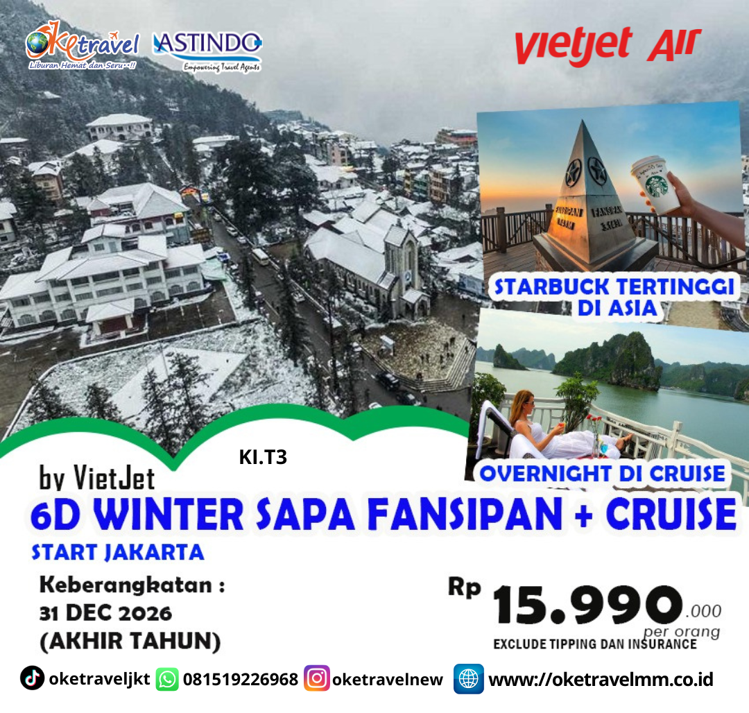 6D WINTER SAPA FANSIPAN + CRUISE | DEP : 31 DEC 2026 | BY VJ