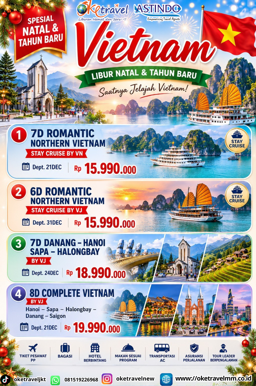 6D ROMANTIC SAPA + FANSIPAN SPECIAL NEW YEAR (BONUS MENGINAP 1 MALAM DI CRUISE) | DEP : 31 SDEC 2026 | BY VJ