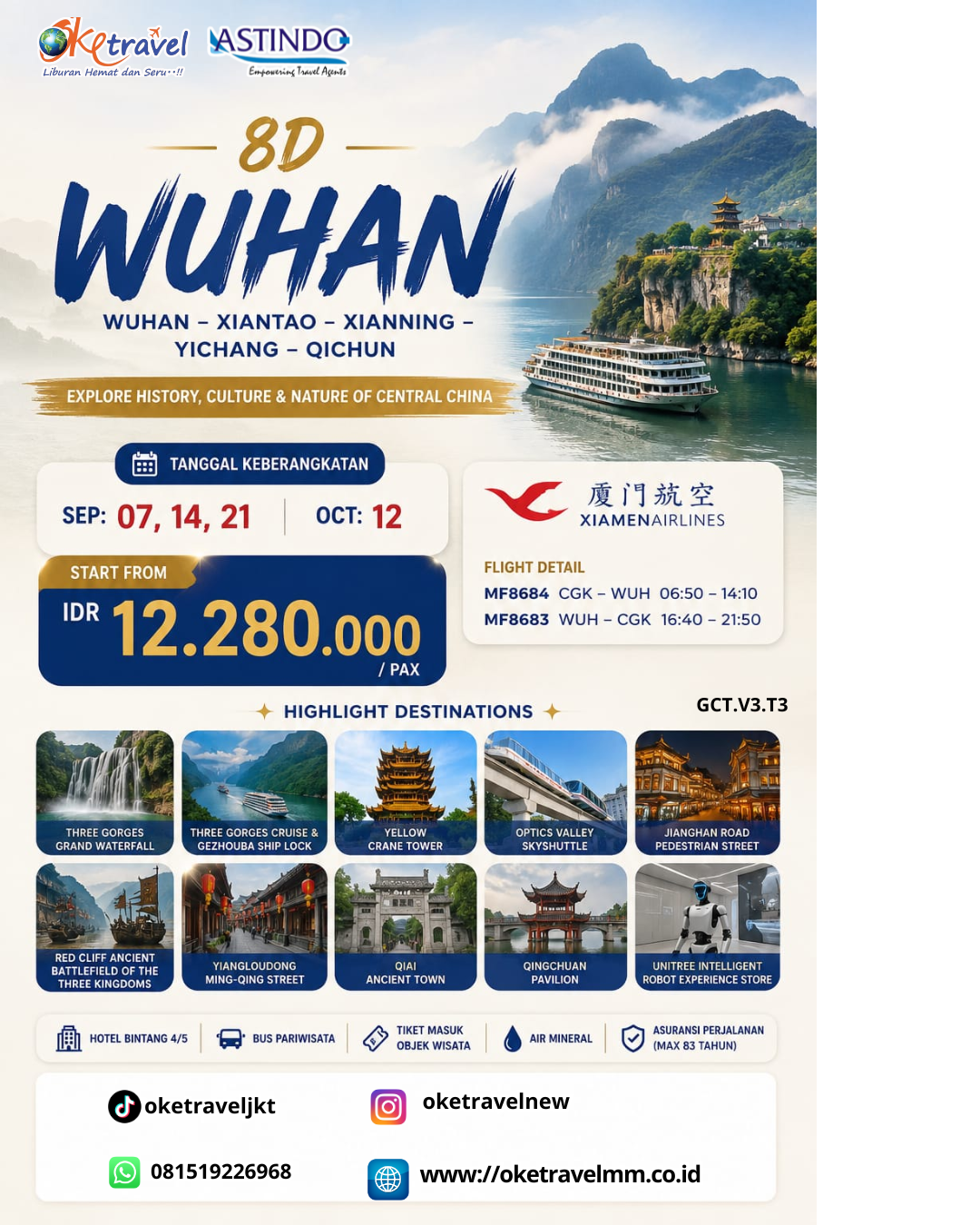 8D WUHAN | DEPT: 07,14,21 SEPTEMBER | DEPT: 21 OKTOBER 2026 | BY MF
