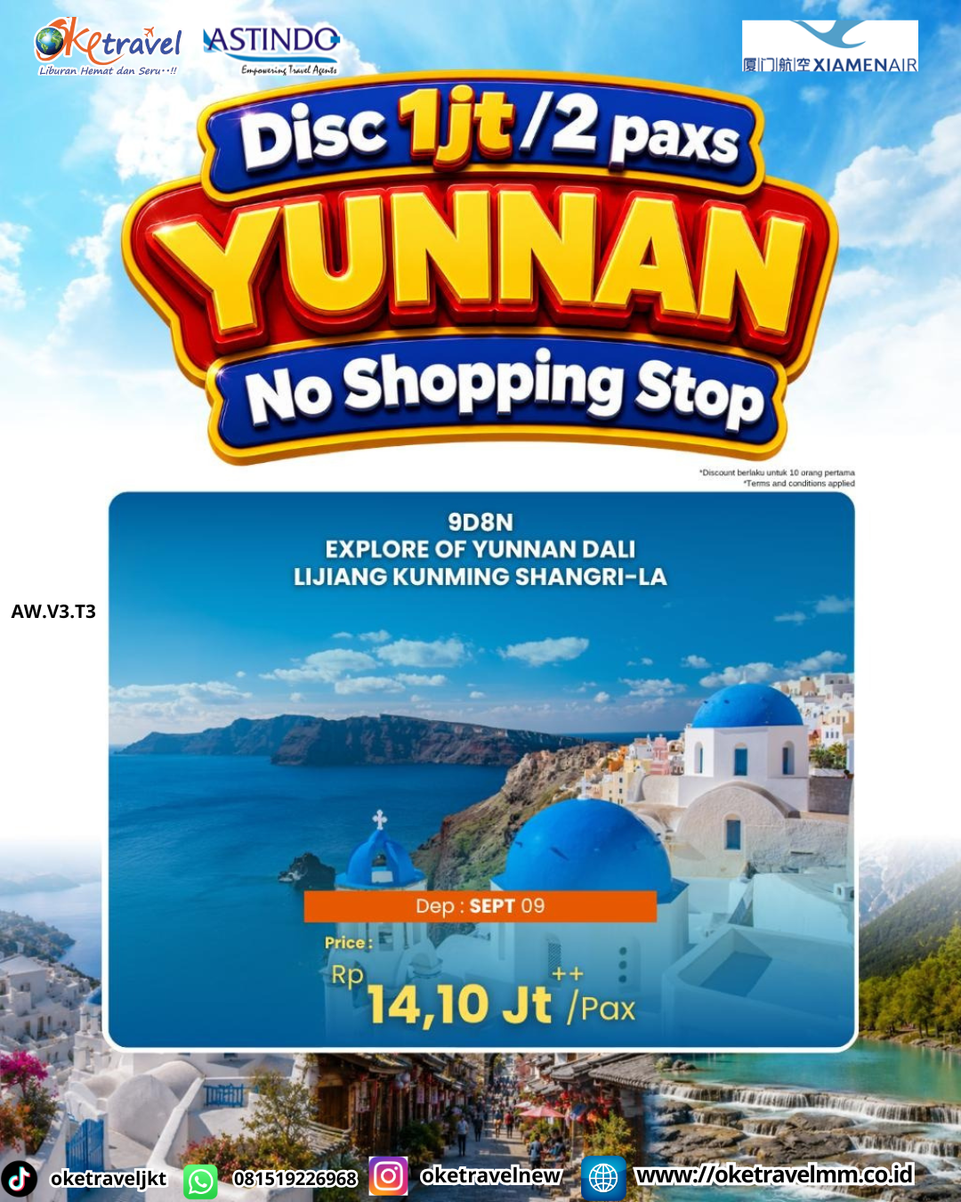 9D8N EXPLORE OF YUNNAN DALI LIJIANG KUNMING SHANGRILA | DEP :  09 SEP 2026 | BY MF