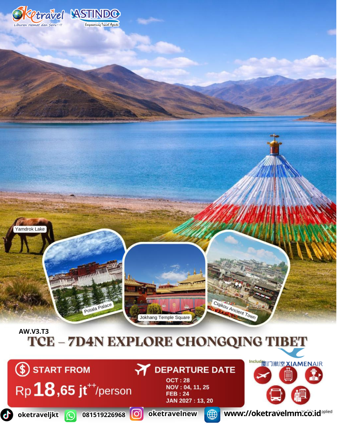 7D4N EXPLORE CHONGQING TIBET | DEP : 28 OCT | 04,11 NOV 2026 | 13,20 JAN | 24 FEB 2027