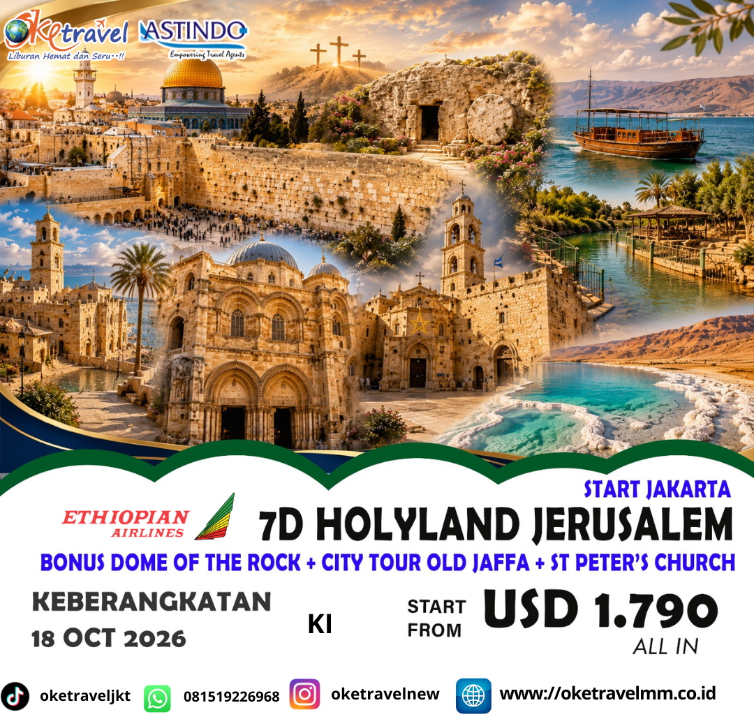 7D HOLYLAND  JERUSALEM | DEP : 18 OCT 2026 | BY ET