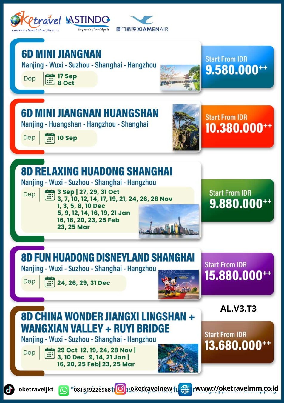 6D MINI JIANGNAN | DEP: 05,12,17,19 SEP | 08,10 OCT 2026 | BY MF 