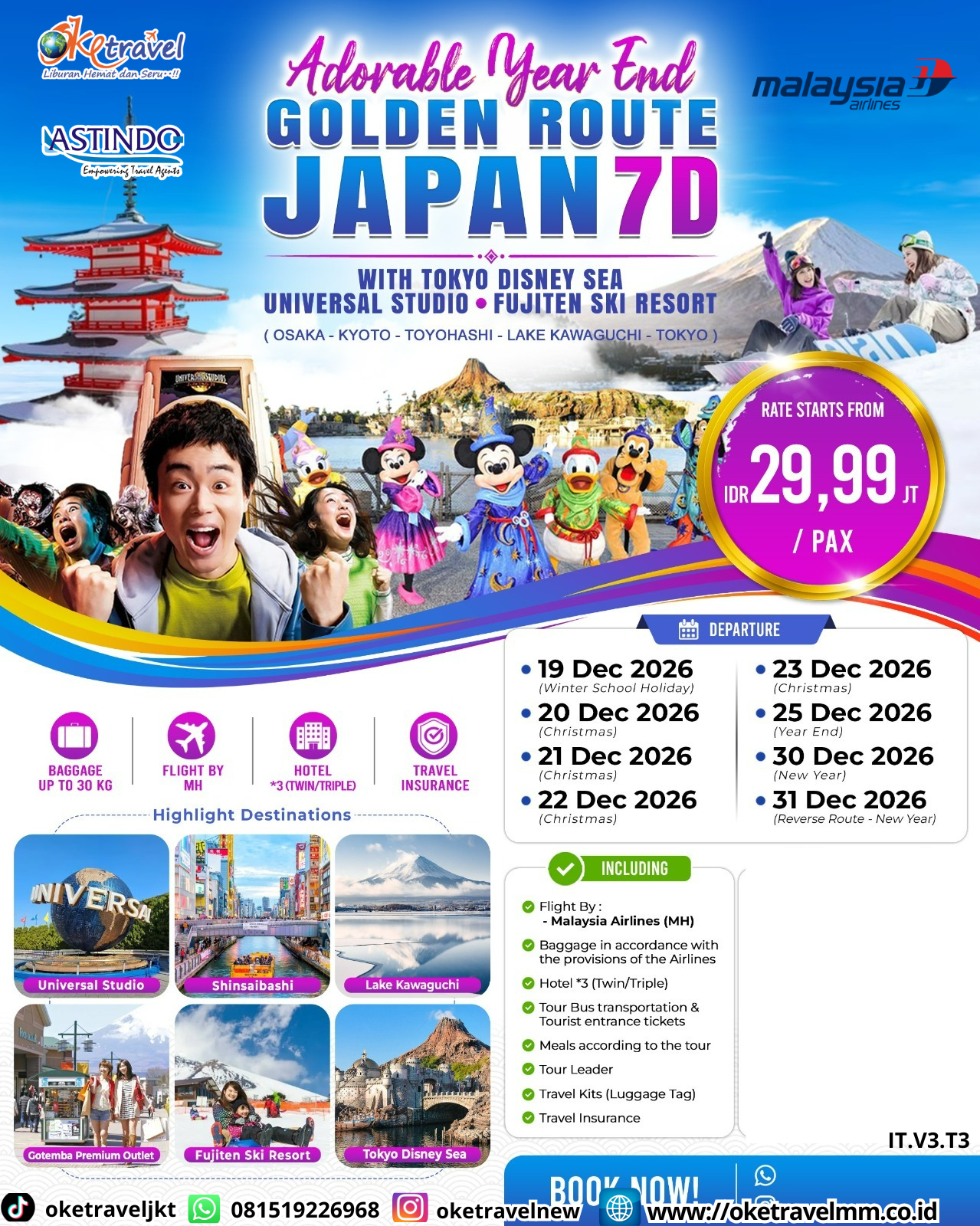 7D ADORABLE YEAR END GOLDEN ROUTE JAPAN | DEPT : 19,20,21,23,25,30,31 DES 2026 | BY MH 