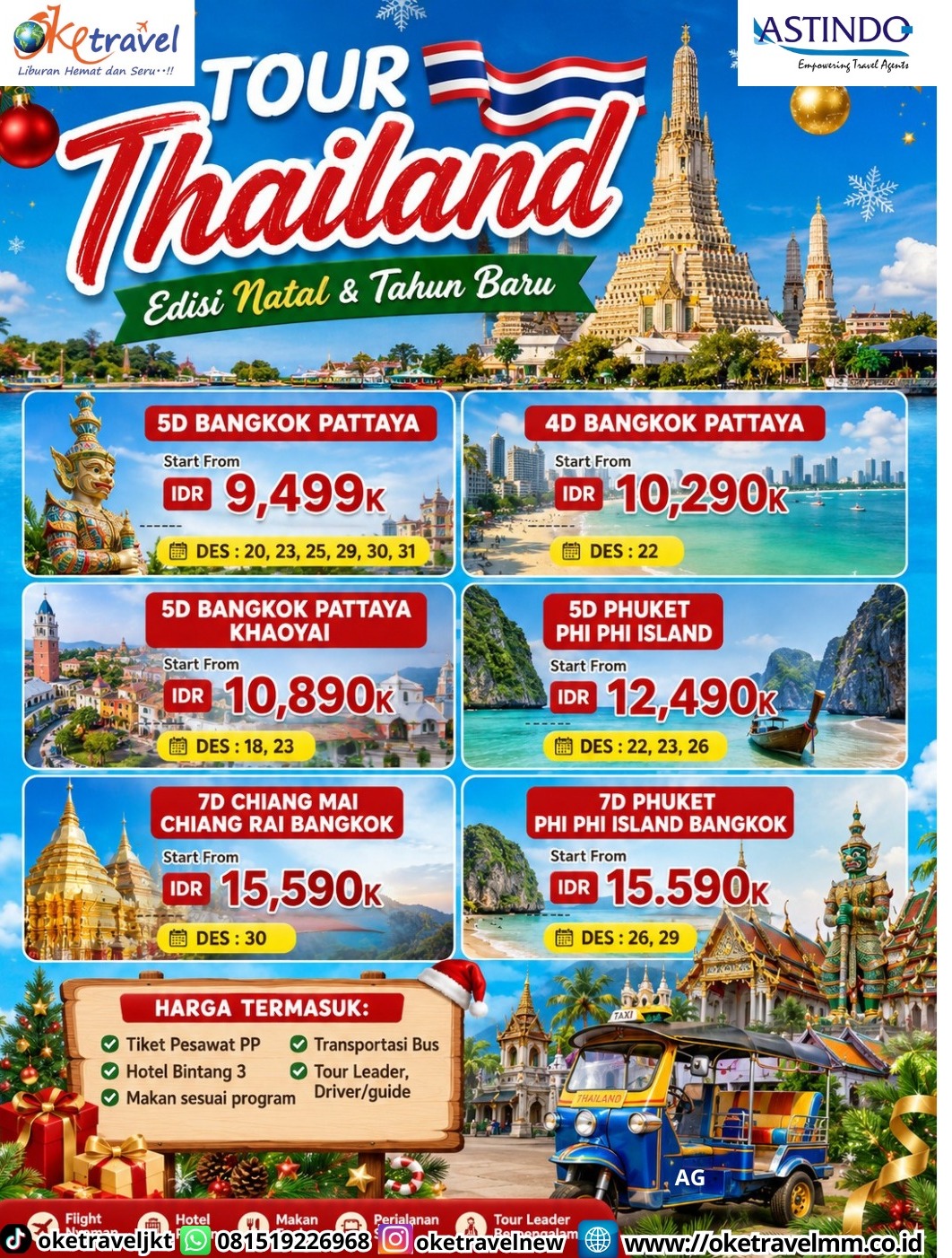 5D BANGKOK PATTAYA KHAOYAI | DEPT : 18,23 DESEMBER 2026 | BY QG