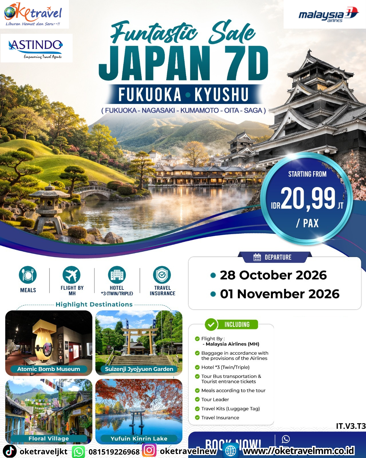7D FUNTASTIC SALE JAPAN FUKUOKA KYUSHU | DEPT : 28 OKT | DEPT : 01 NOV 2026 | BY MH 