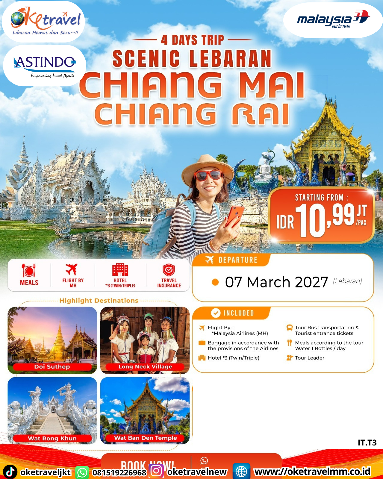 4D SCENIC LEBARAN CHIANG MAI CHIANG RAI | DEPT : 07 MARET 2027 | BY MH 