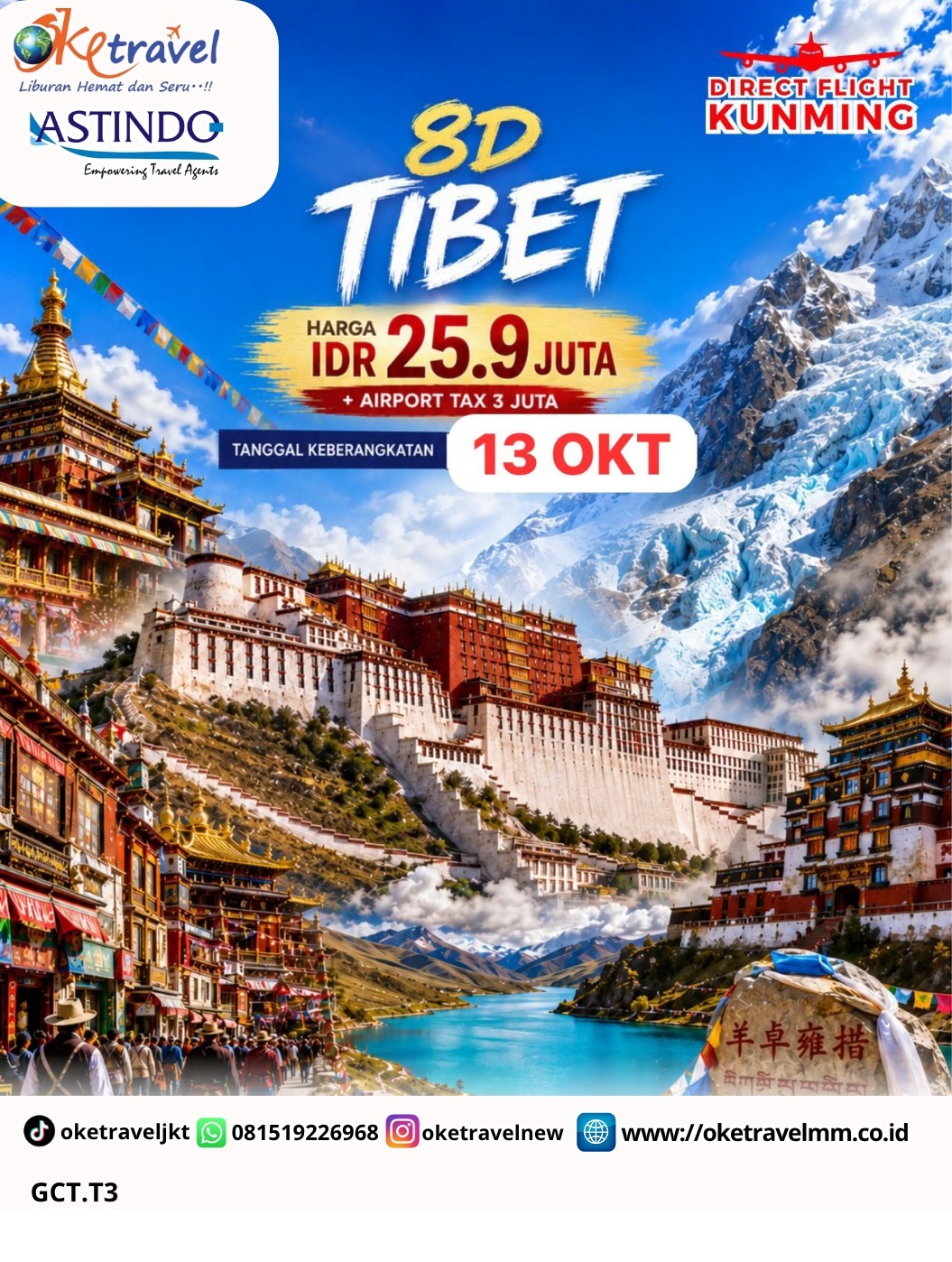 8D LHASA SHIGATSE | DEP: 13 OKTOBER 2026 | BY 8L