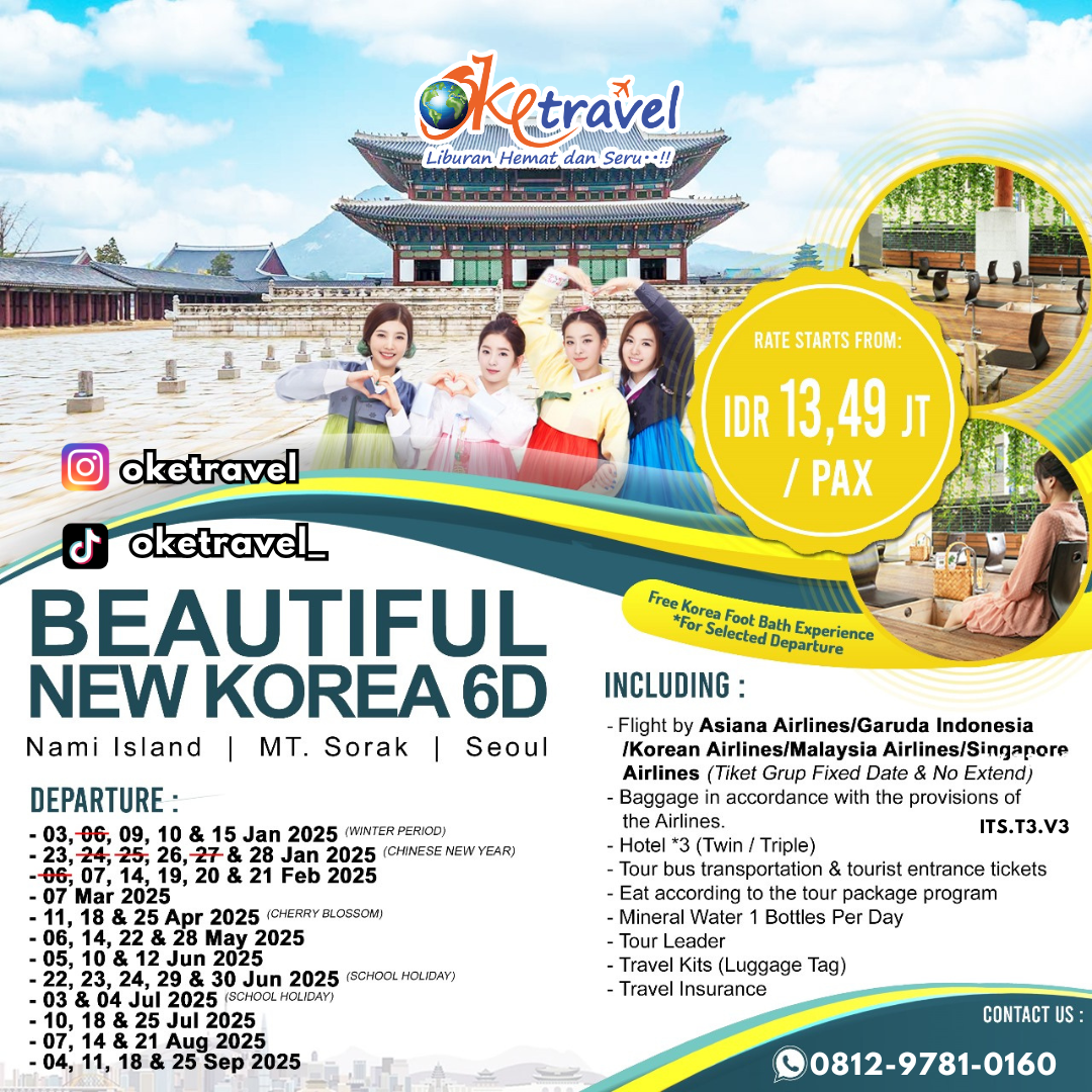 6D4N SERIES BEAUTIFUL NEW KOREA 