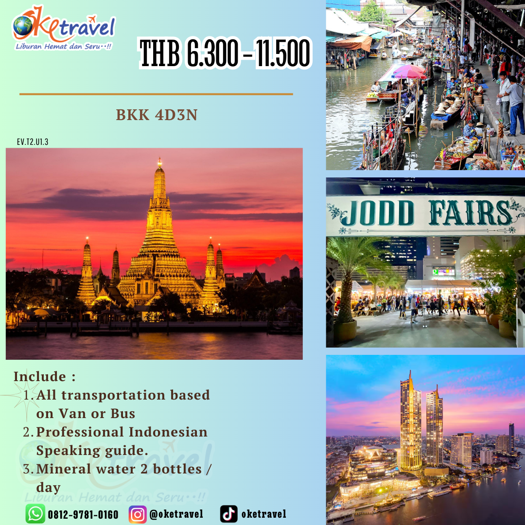 ENJOY VACATION 2024 PACKAGE BKK 4D3N