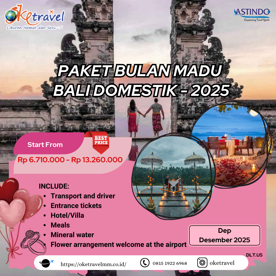 PAKET BULAN MADU BALI DOMESTIK-2025