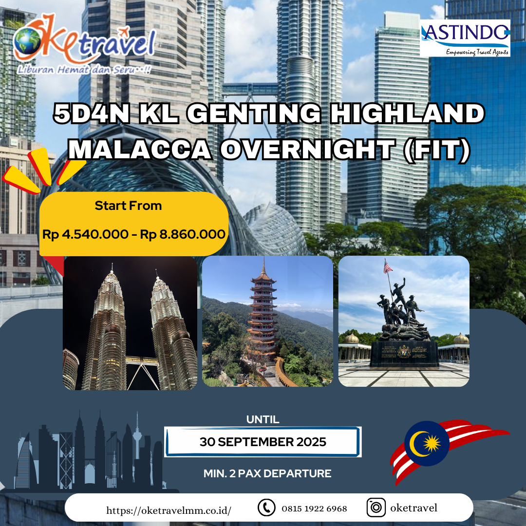 5D4N KL GENTING HIGHLAND MALACCA OVERNIGHT (FIT)