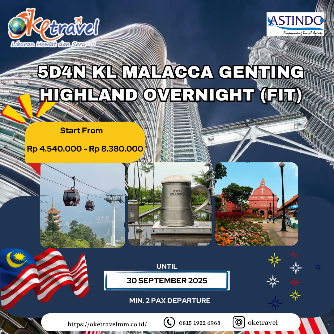 5D4N KL MALACCA GENTING HIGHLAND OVERNIGHT (FIT)
