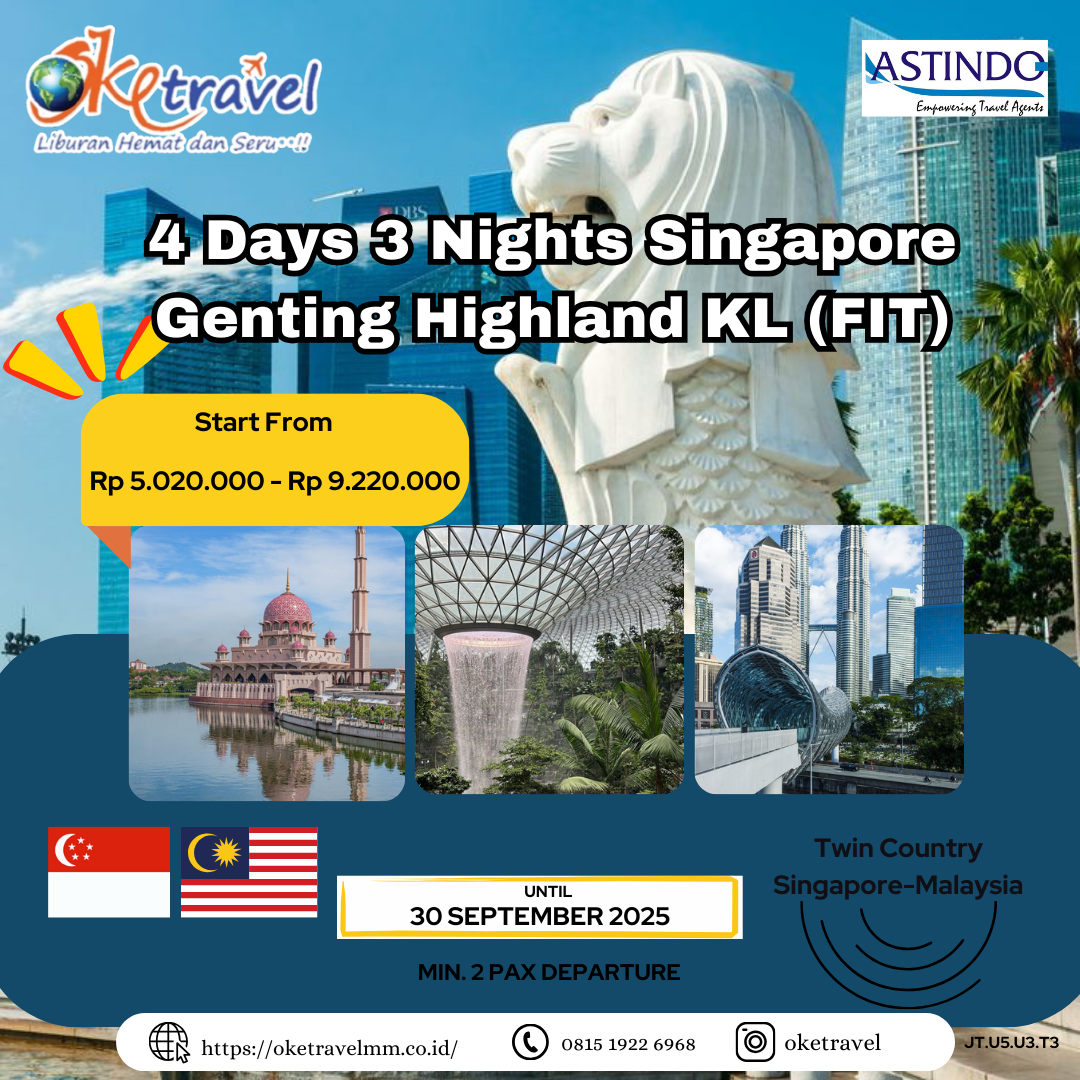 4 Days 3 Nights Singapore Genting Highland KL (FIT)