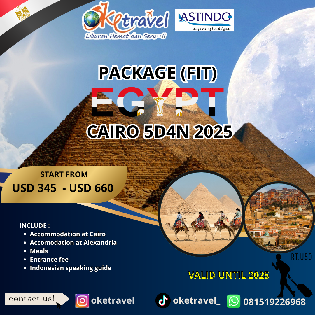 PACKAGE (FIT) EGYPT CAIRO 5D4N 2025