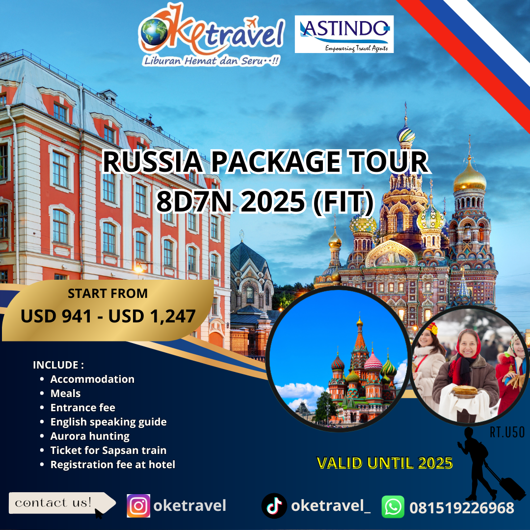 RUSSIA READY PACKAGE TOUR 8D7N 2025 (FIT)