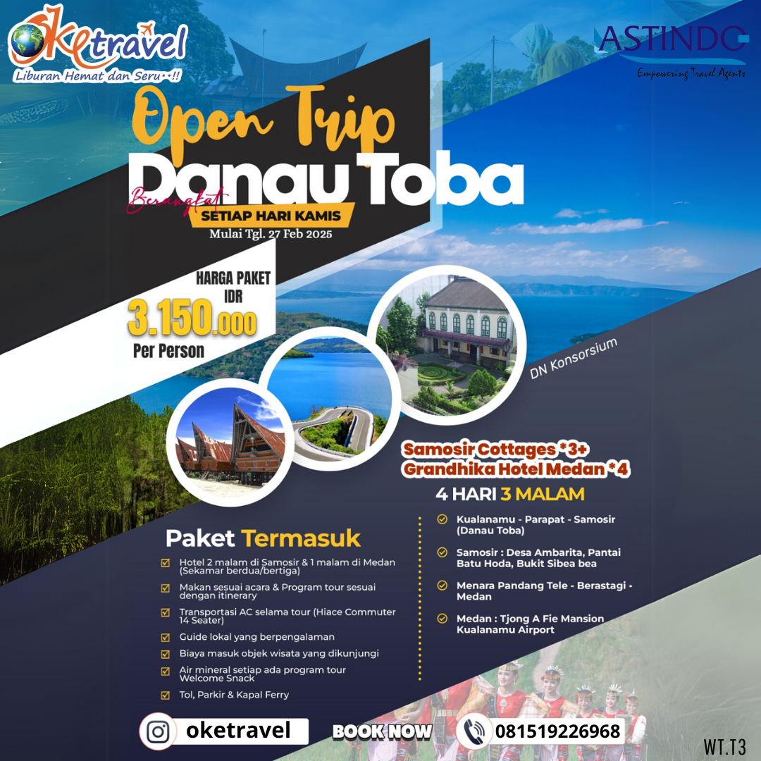 4H3M OPEN TRIP DANAU TOBA 2025