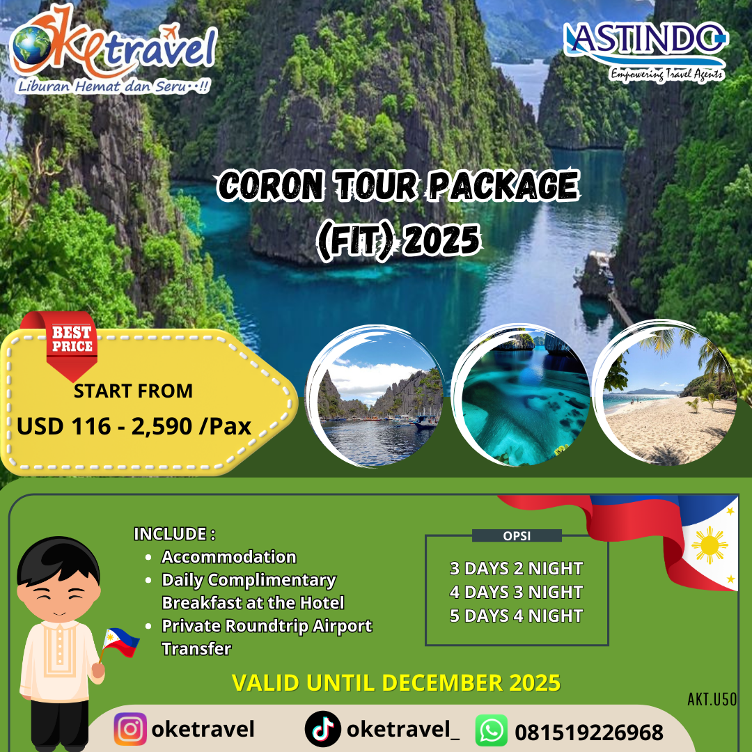 CORON TOUR PACKAGE (FIT) 2025