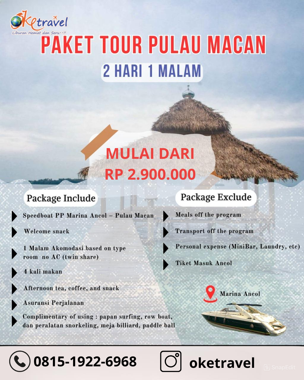 2D1N PULAU MACAN