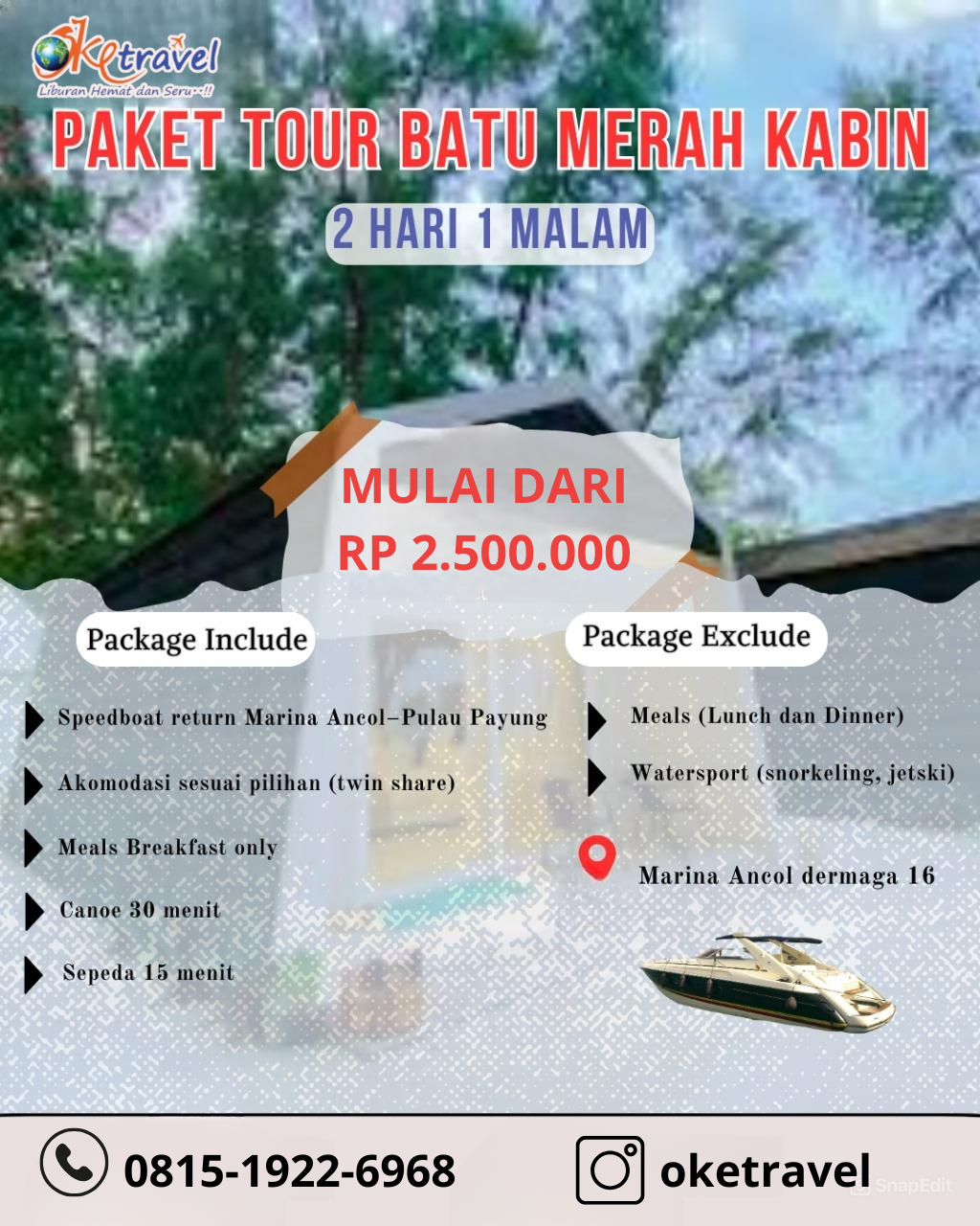 2D1N BATU MERAH CABIN