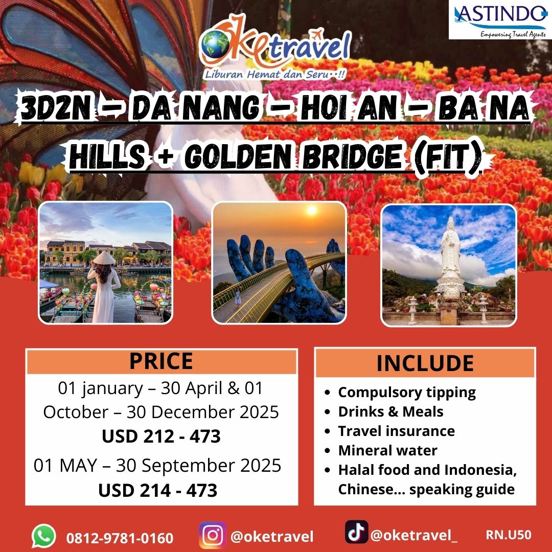 3d2n – da nang – hoi an – ba na hillS + Golden Bridge (FIT)