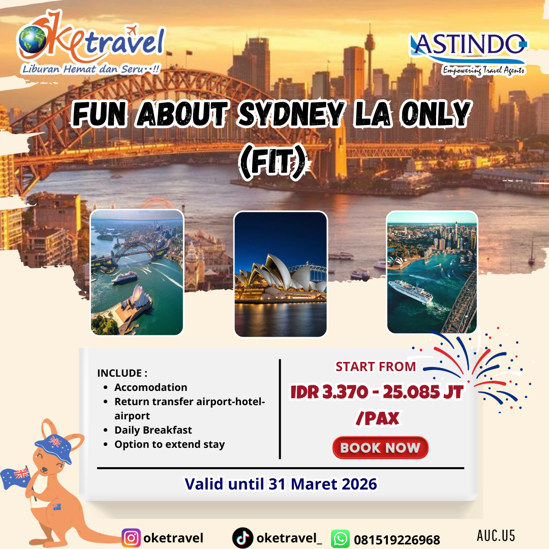 FUN ABOUT SYDNEY LA ONLY (FIT)