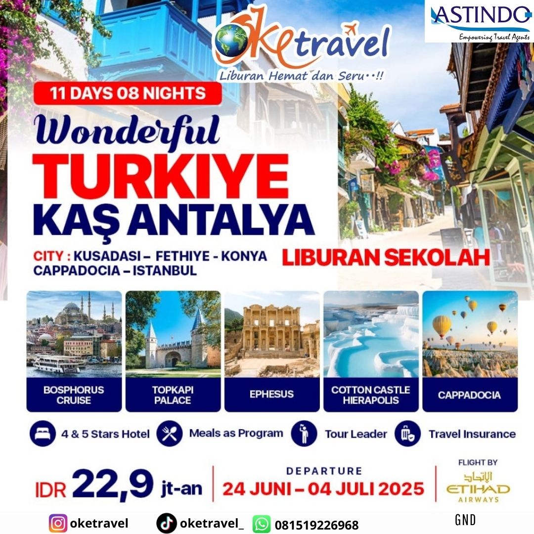 11d 8N WONDERFUL TURKIYE KAS ANTALYA 