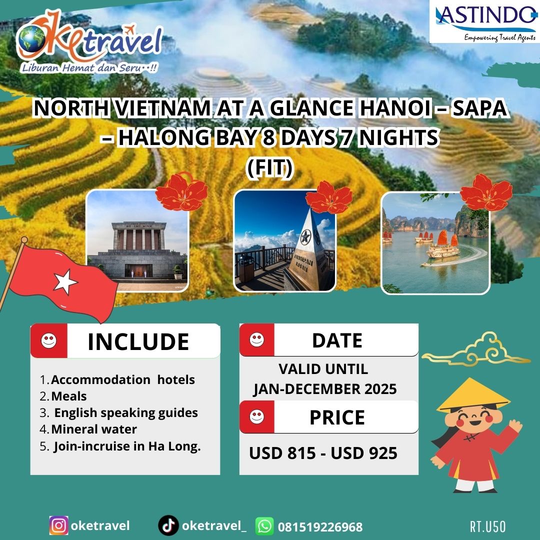 North vietnam at glance hanoi - sapa - bay 8 days 7 nights (fit)
