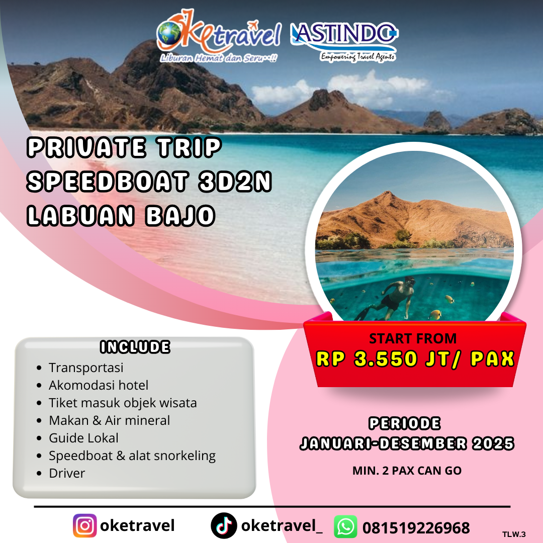 PRIVATE TRIP SPEEDBOAT 3D2N LABUAN BAJO