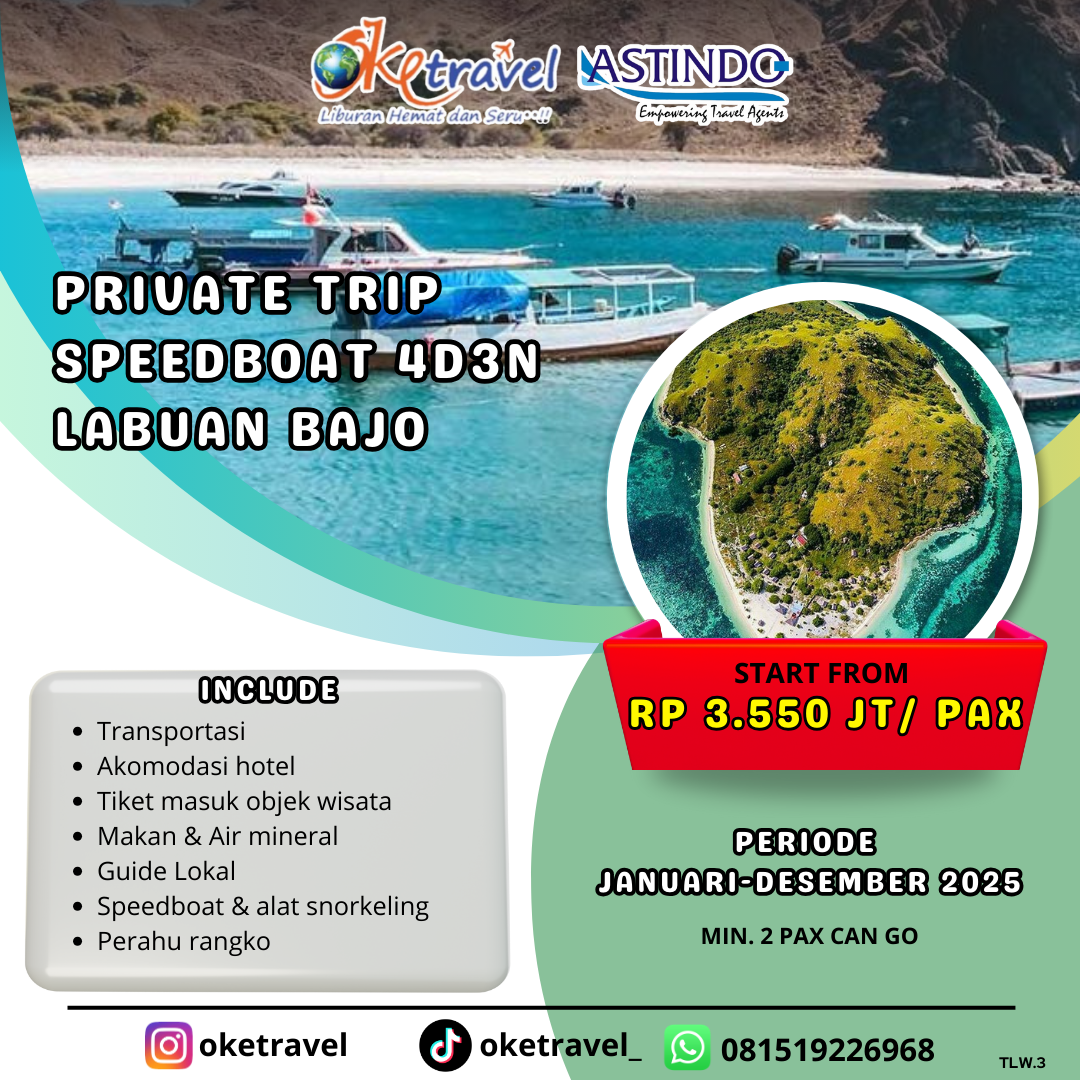 PRIVATE TRIP SPEEDBOAT 4D3N LABUAN BAJO