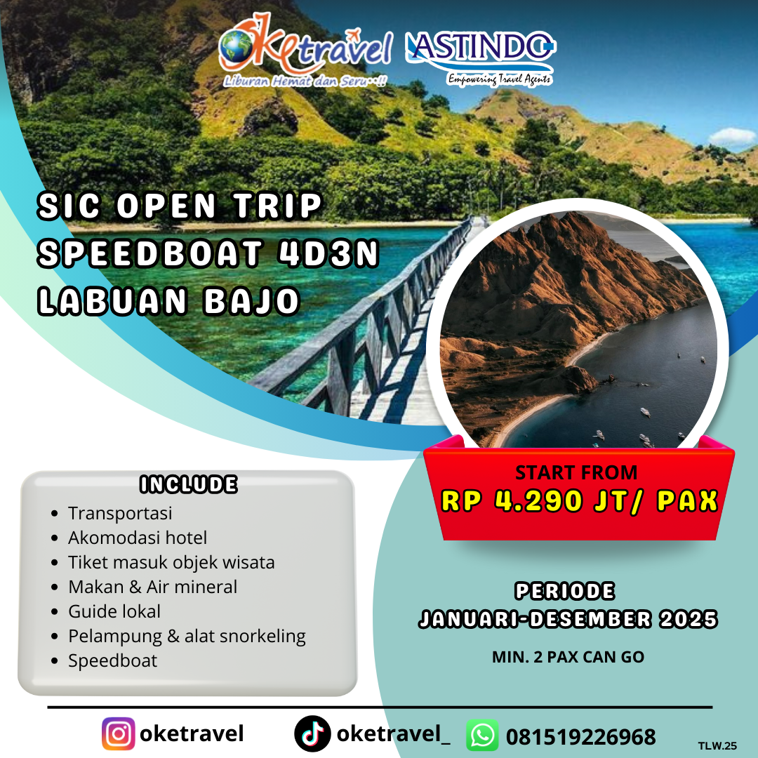 SIC OPEN TRIP SPEEDBOAT 4D3N LABUAN BAJO