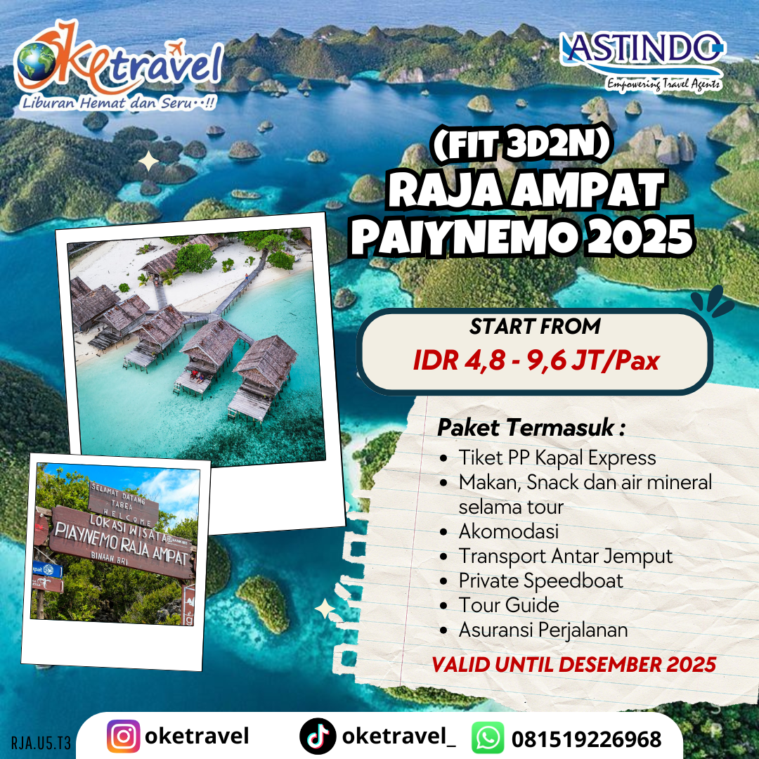 FIT 3 DAYS 2 NIGHTS RAJA AMPAT PAIYNEMO-UNTIL DEC 2025