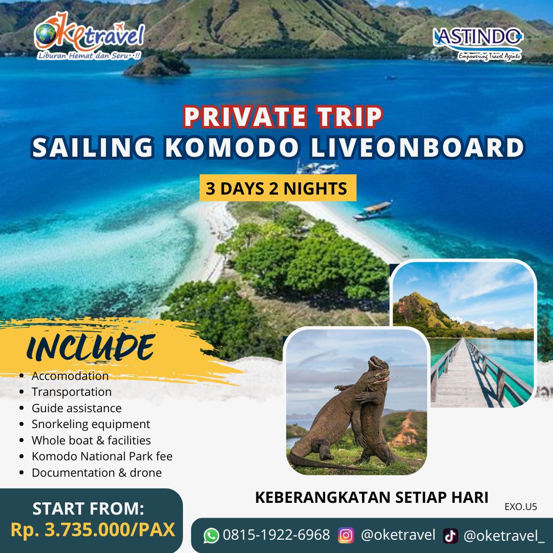 3D2N SAILING KOMODO PRIVATE TRIP LIVEONBOARD