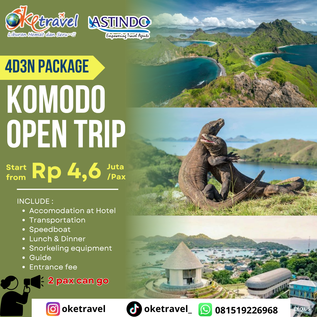 4D3N KOMODO OPEN TRIP PACKAGE