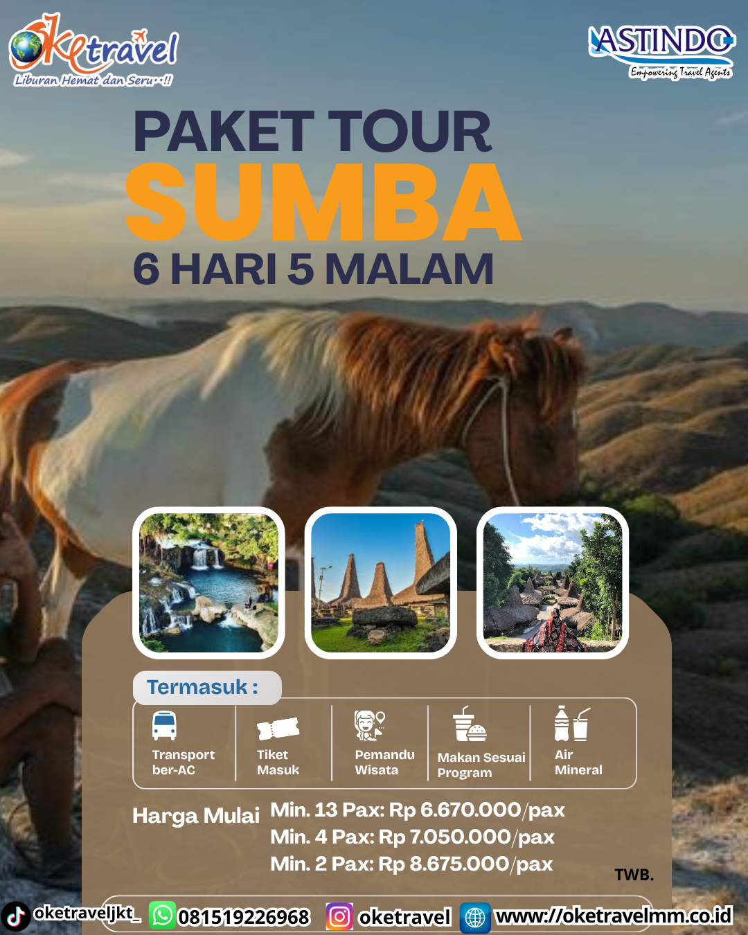 PAKET TOUR SUMBA  6 HARI 5 MALAM | 2025-2026