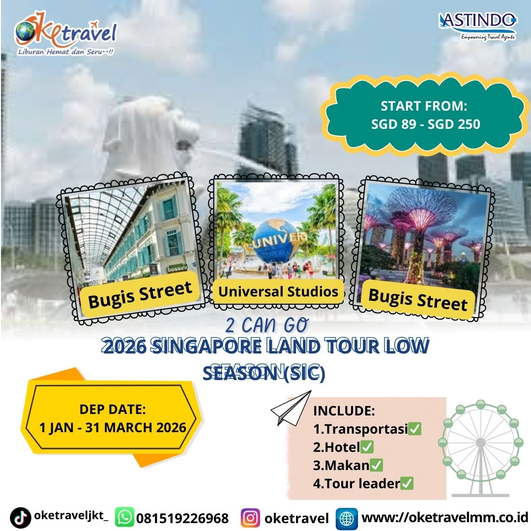 2026 SINGAPORE  LAND TOUR LOW SEASON 2 CAN GO (SIC) 