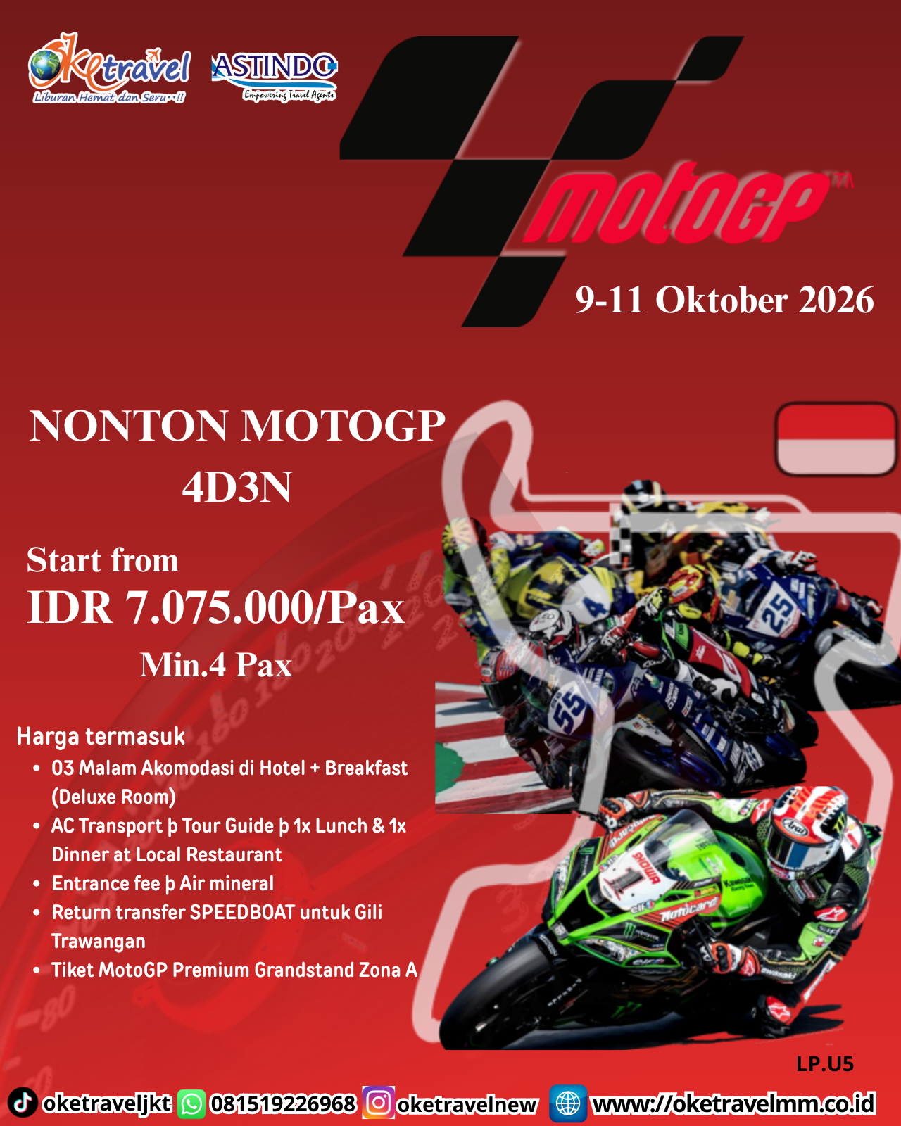 NONTON MOTOGP  4D3N | DEP 09 – 11 Oktober 2026 