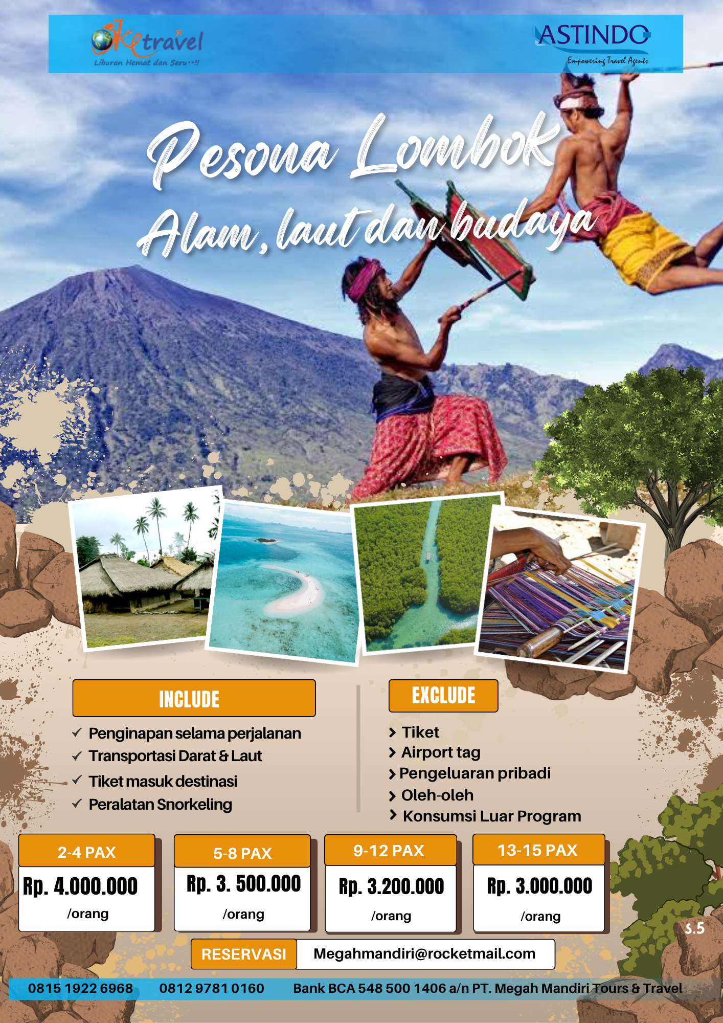 4D3N PESONA PULAU LOMBOK|DEP LOW SEASON JANUARI-JUNI 2026