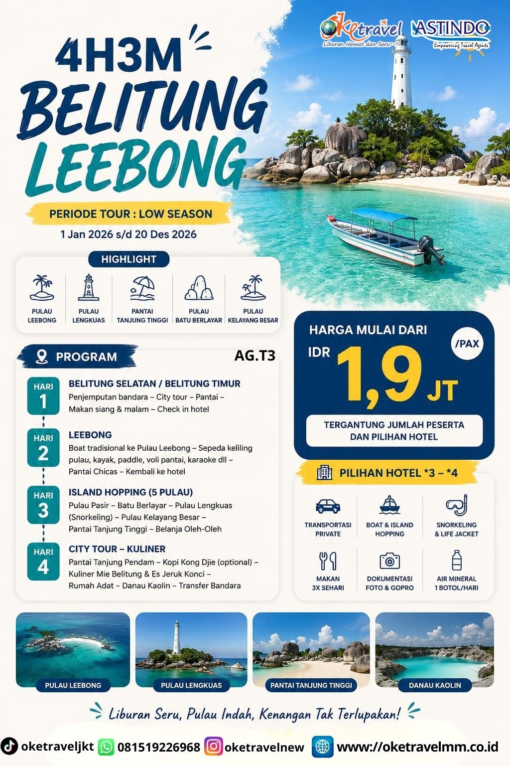 4D3N BELITUNG LEEBONG | DEPT : 01 JAN - 20 DES 2026 