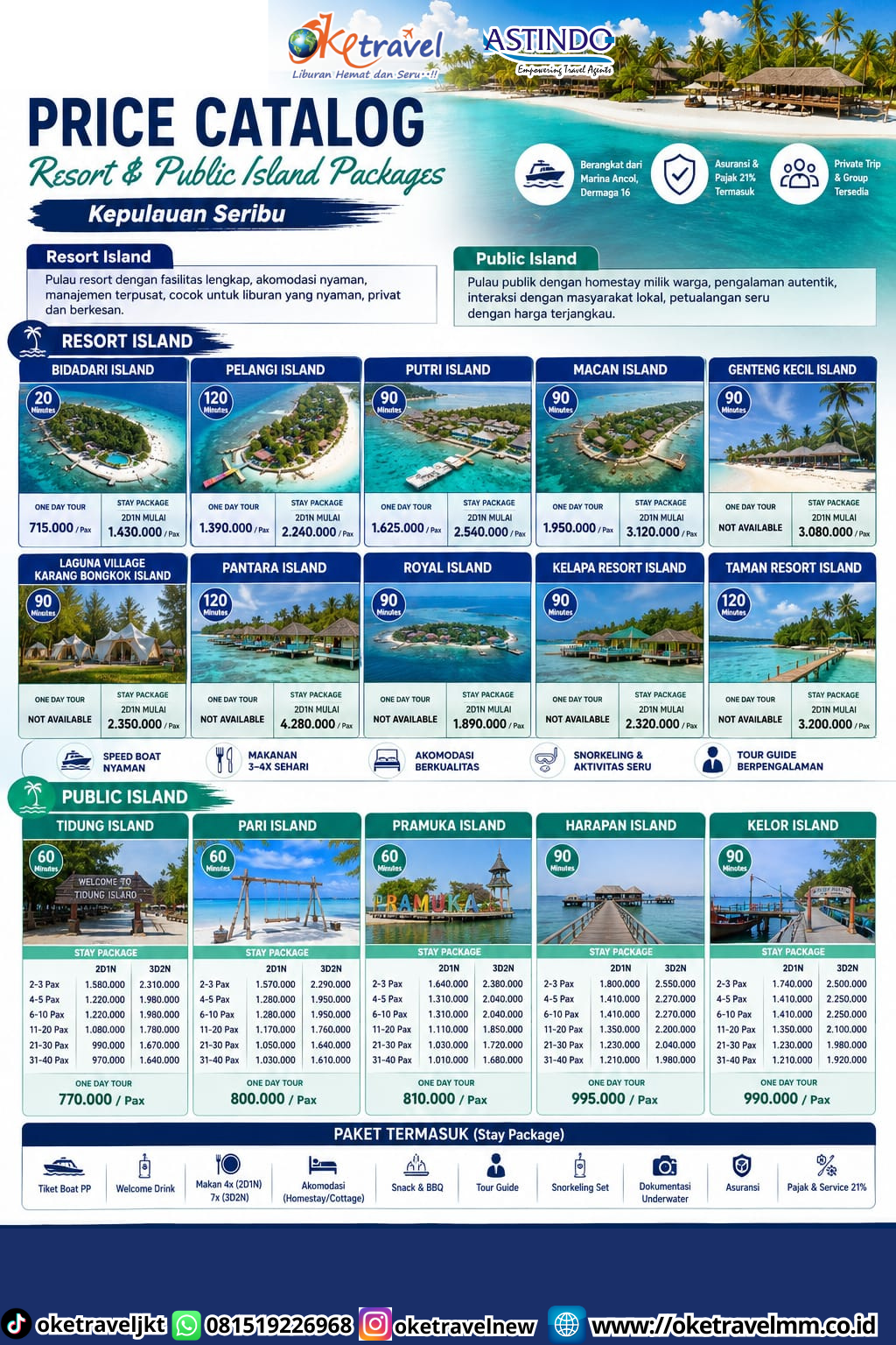 PULAU PARI ISLAND | BY ONE DAY TRIP | BY 2D1N | BY 3D2N 