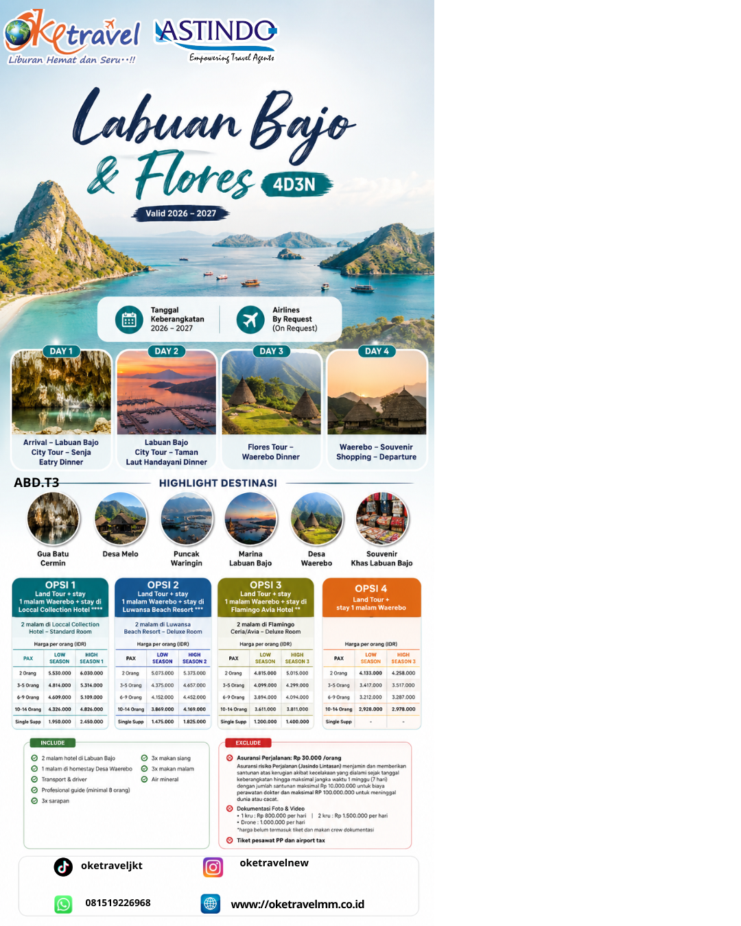 4D3N LABUAN BAJO & FLORES | DEP: 2026-2027 
