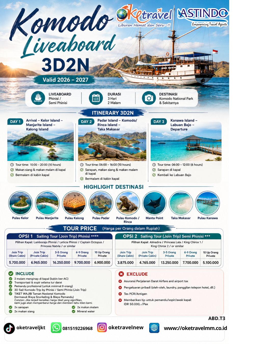3D2N KOMODO LIVEABOARD | DEP: 2026-2027
