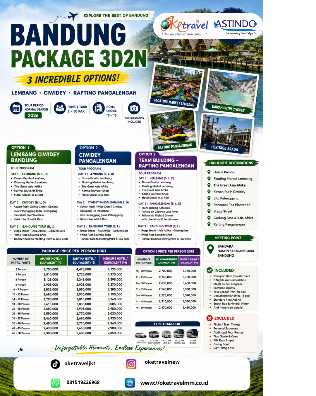 3D2N BANDUNG PACKAGE |  DEP: UNTILL DESEMBER 2026 